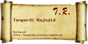Tengerdi Rajnald névjegykártya
